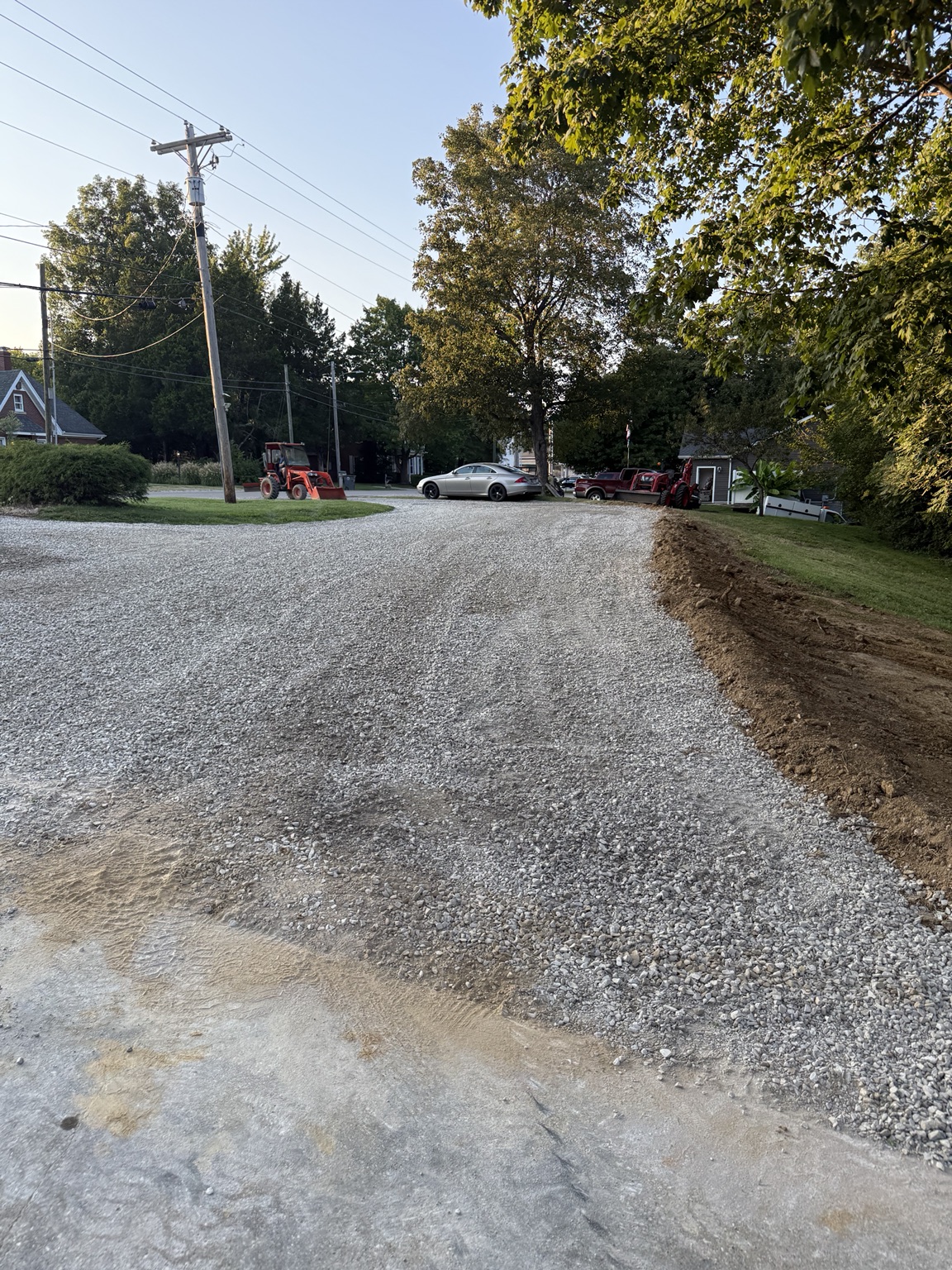 Refreshed gravel driveway
